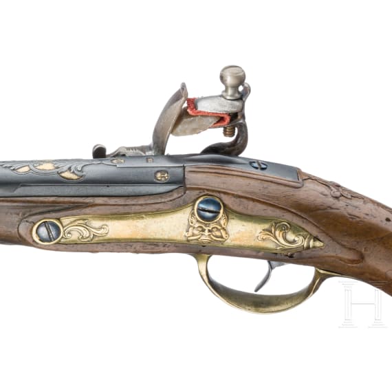 A flintlock pistol by Daniel Thiermay in Paris, circa 1740