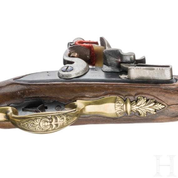 A flintlock pistol by Daniel Thiermay in Paris, circa 1740