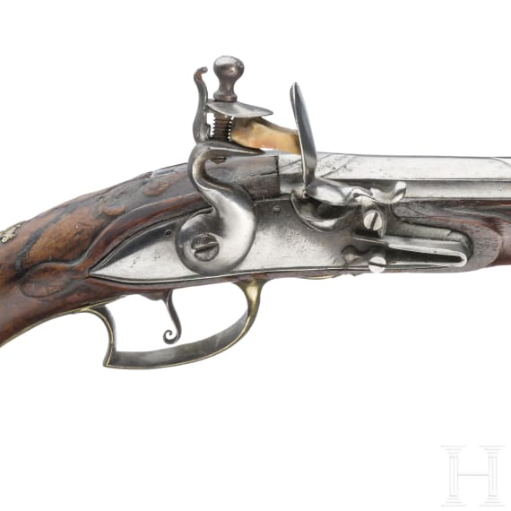 A French flintlock pistol, circa 1760