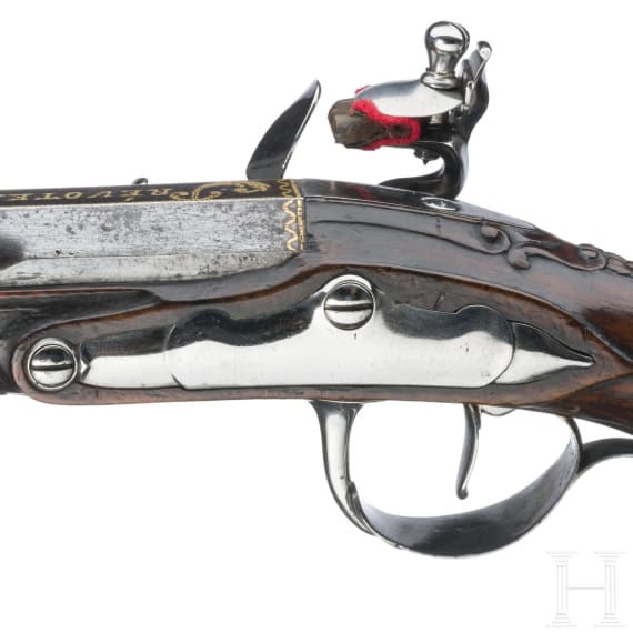 A pair of flintlock pistols, Pr&eacute;voteau Le Jeune, Paris, circa 1780