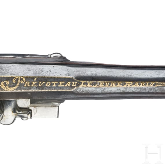 A pair of flintlock pistols, Pr&eacute;voteau Le Jeune, Paris, circa 1780