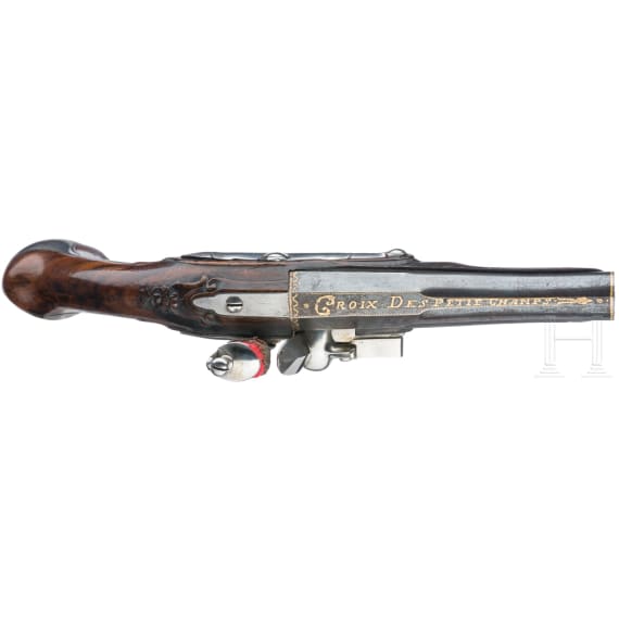 A pair of flintlock pistols, Pr&eacute;voteau Le Jeune, Paris, circa 1780