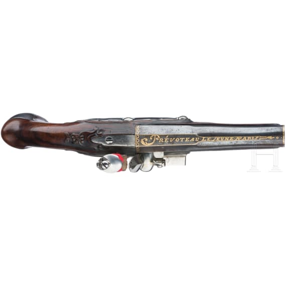 A pair of flintlock pistols, Pr&eacute;voteau Le Jeune, Paris, circa 1780
