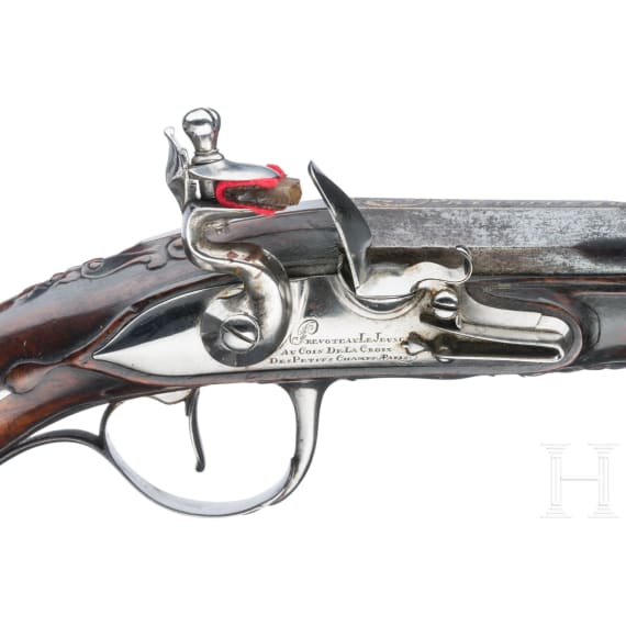 A pair of flintlock pistols, Pr&eacute;voteau Le Jeune, Paris, circa 1780