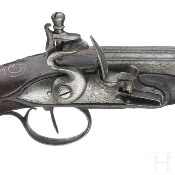 A French flintlock muff pistol circa 1780