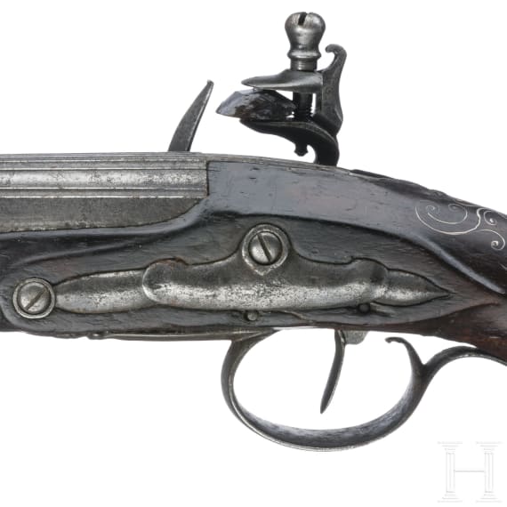 A French flintlock muff pistol circa 1780