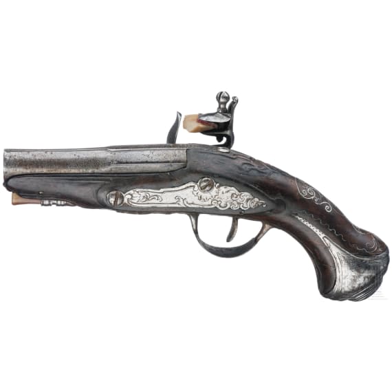 A French flintlock muff pistol circa 1780