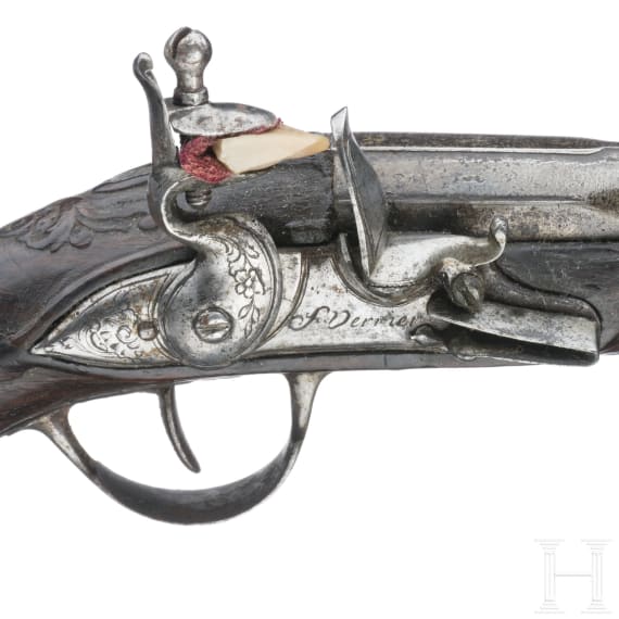 A French flintlock muff pistol circa 1780