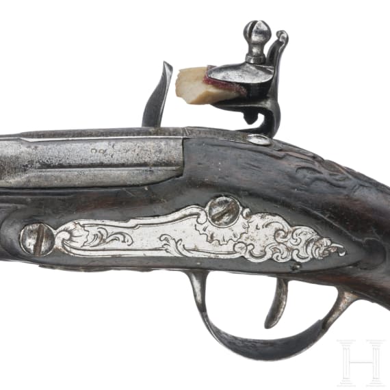 A French flintlock muff pistol circa 1780