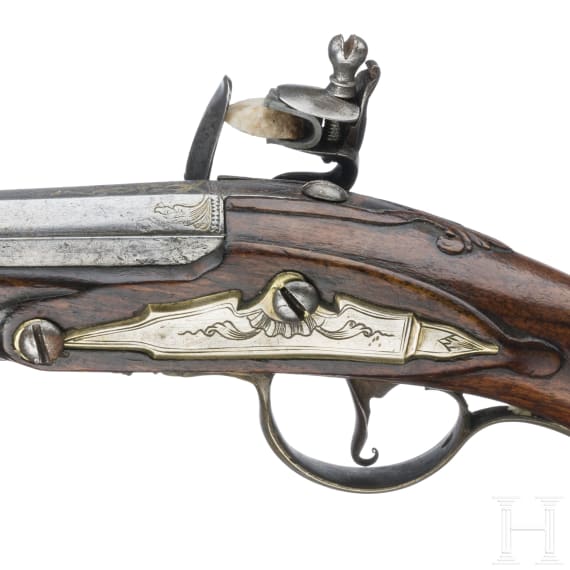 A French flintlock pistol circa 1780