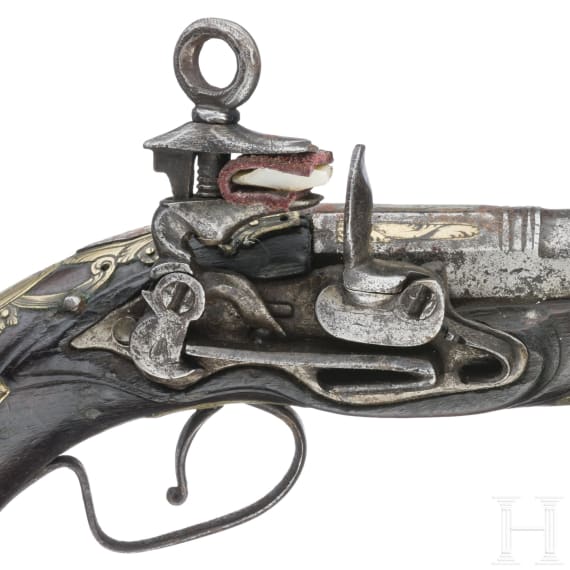 A Miquelet flintlock pistol, Spain circa 1780