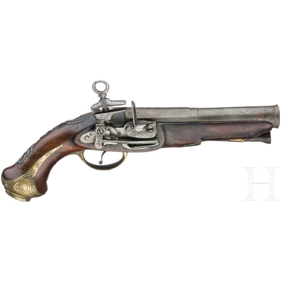A miquelet flintlock pistol, Spain circa 1780
