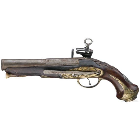 A miquelet flintlock pistol, Spain circa 1780