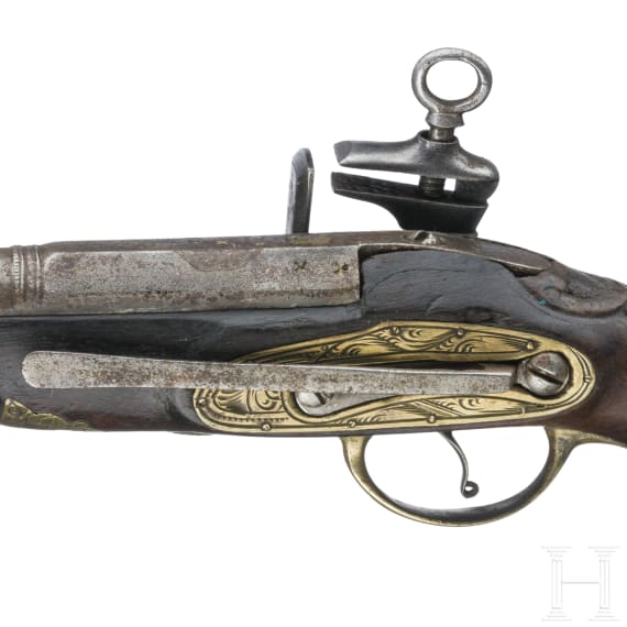 A miquelet flintlock pistol, Spain circa 1780