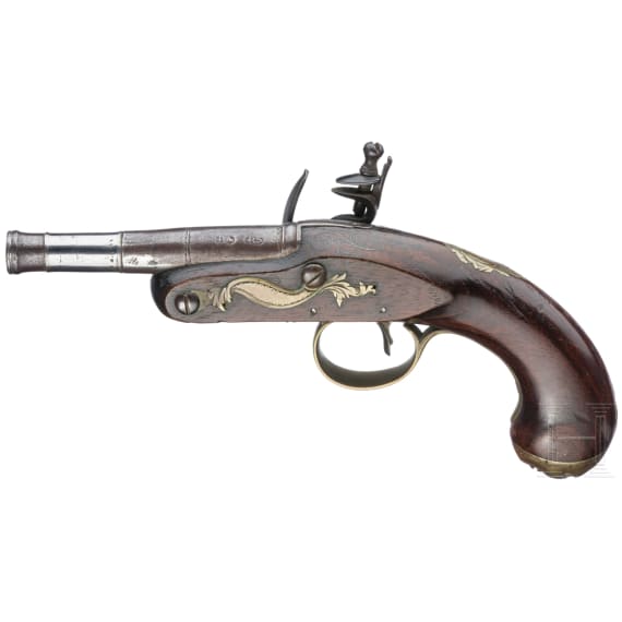 A traveler's flintlock pistol by Ketland & Co. in London, Birmingham, circa 1790