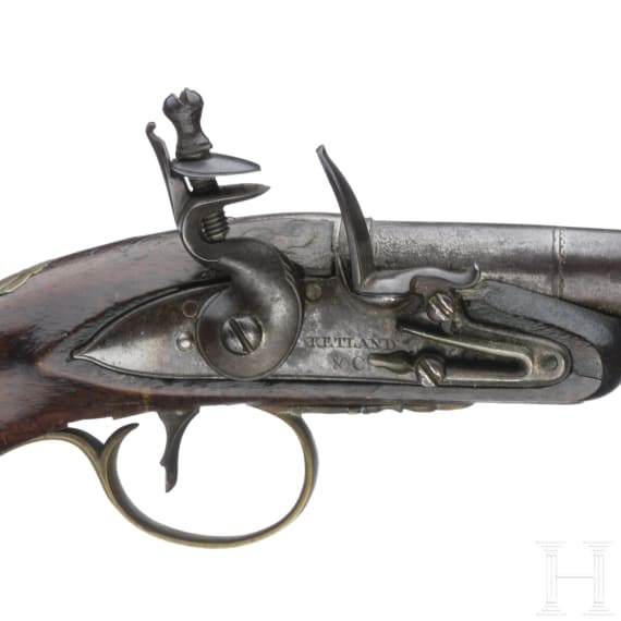 A traveler's flintlock pistol by Ketland & Co. in London, Birmingham, circa 1790