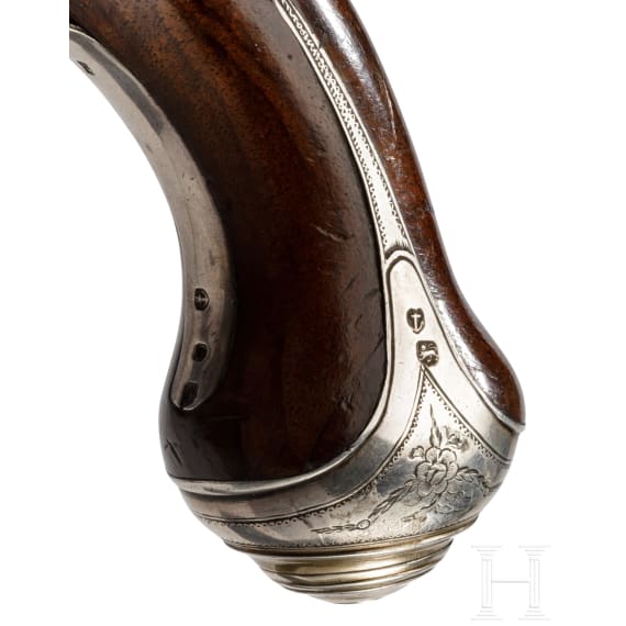 A side-by-side flintlock pistol by W. Paris, Derby, circa 1795