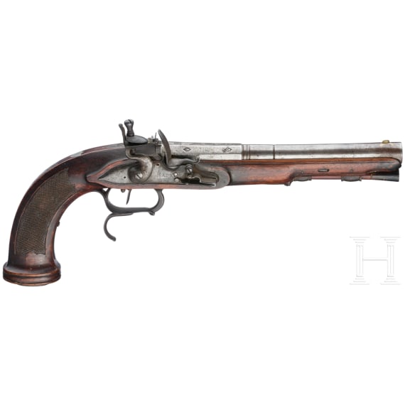 A Spanish flintlock pistol, late 18th century
