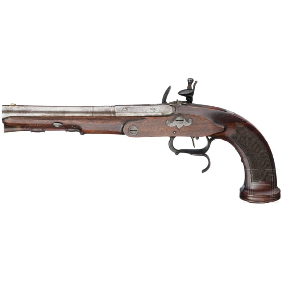 A Spanish flintlock pistol, late 18th century