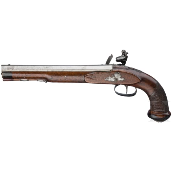 A German flintlock pistol, circa 1800