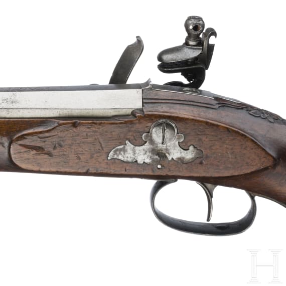 A German flintlock pistol, circa 1800