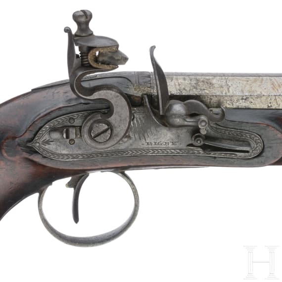 A traveler's flintlock pistol by Rigby in Dublin, circa 1800