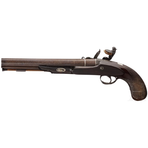 A flintlock pistol, Durs Egg, London, circa 1800