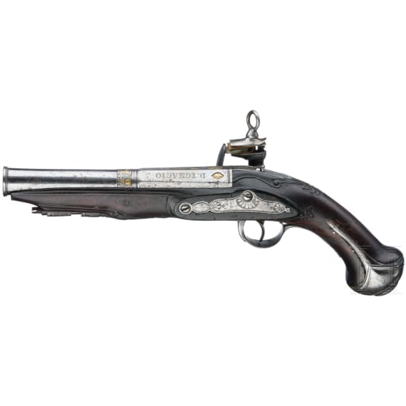A miquelet flintlock pistol made by Doiztva Spain circa 1800