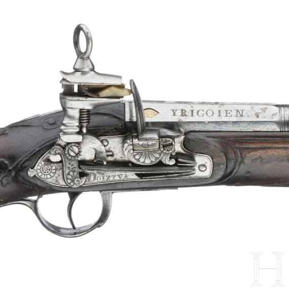 A miquelet flintlock pistol made by Doiztva Spain circa 1800