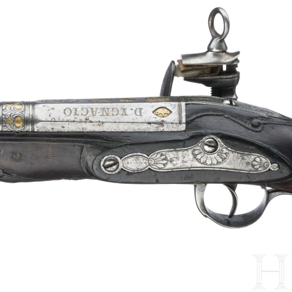 A miquelet flintlock pistol made by Doiztva Spain circa 1800