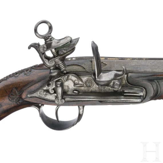 A Miquelet pistol by Bustindui in Eibar, circa 1800