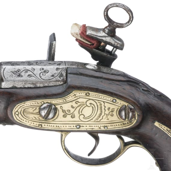 A Spain Miquelet muff flintlock pistol circa 1800