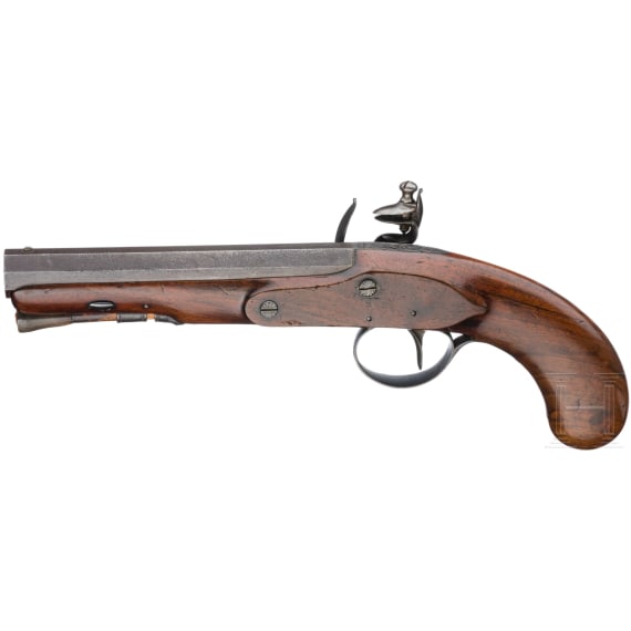 A flintlock pistol by E. Baker in London, circa 1810