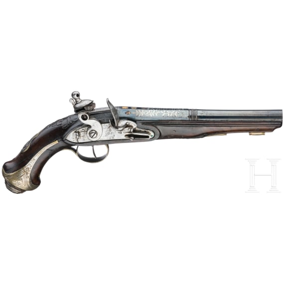 A Spain flintlock pistol with British military lock circa 1810