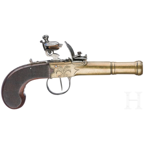 A Belgian flintlock pistol, circa 1820
