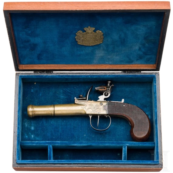A Belgian flintlock pistol, circa 1820