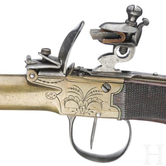 A Belgian flintlock pistol, circa 1820