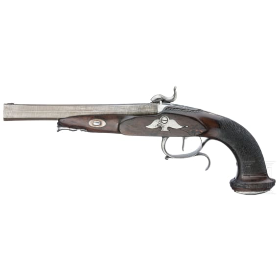 A French officer's percussion pistol, ca. 1830