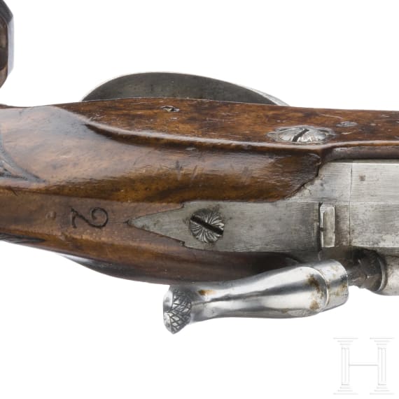 A pair of German percussion pistols, circa 1840