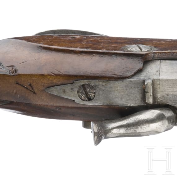 A pair of German percussion pistols, circa 1840