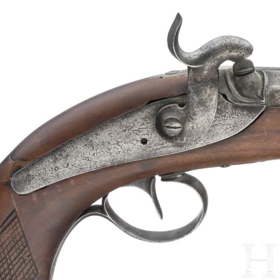 Two French or Belgian officer's pistols, circa 1840
