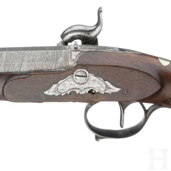 Two French or Belgian officer's pistols, circa 1840