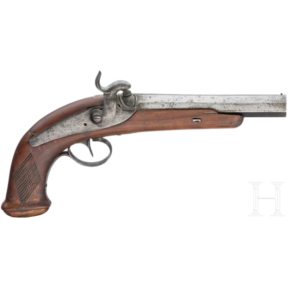Two French or Belgian officer's pistols, circa 1840