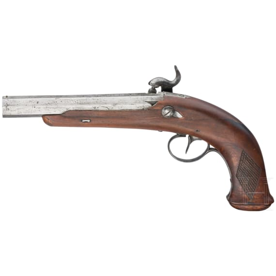 Two French or Belgian officer's pistols, circa 1840
