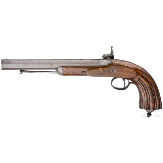 A Belgian percussion pistol, ca. 1840
