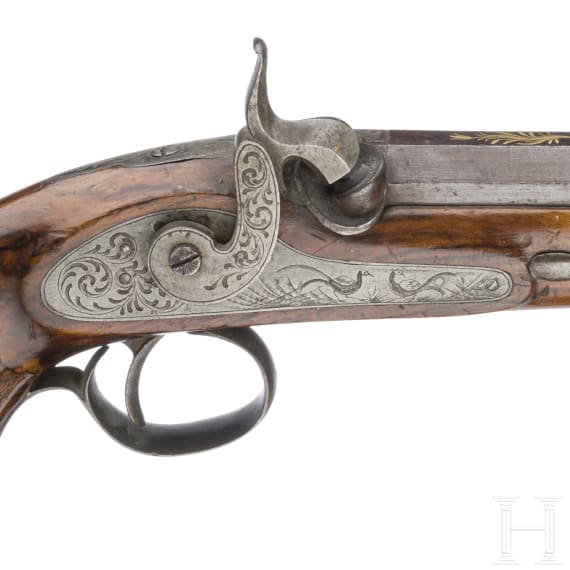 A Belgian percussion pistol, ca. 1840