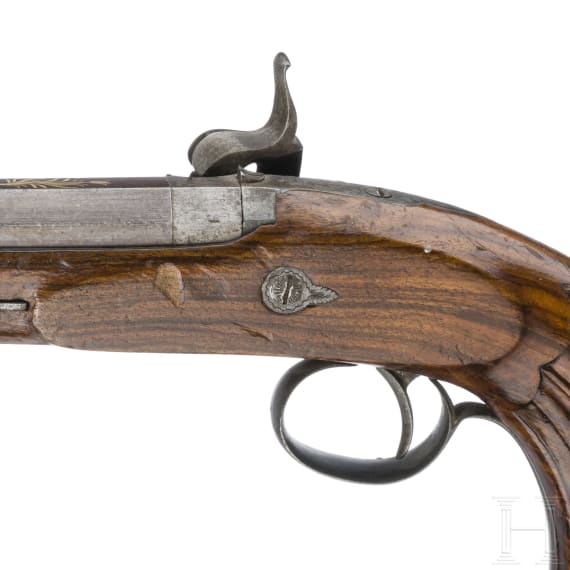 A Belgian percussion pistol, ca. 1840