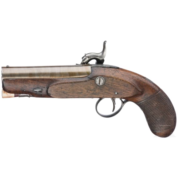 An English percussion pistol by Pattison, circa 1850