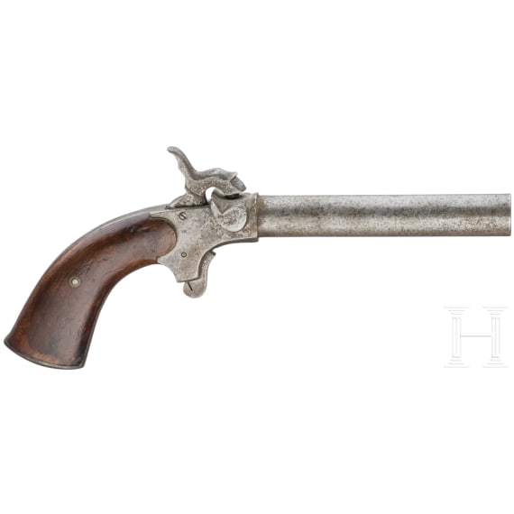 A pair of heavy Belgian pocket pistols, circa 1850