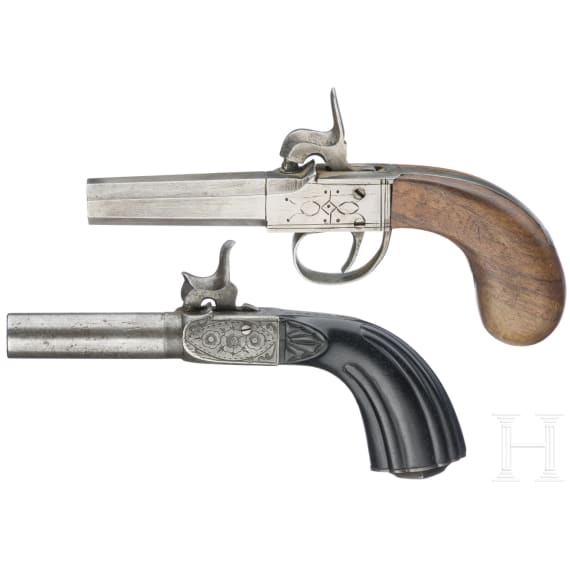 Two percussion pistols, 19th/20th century
